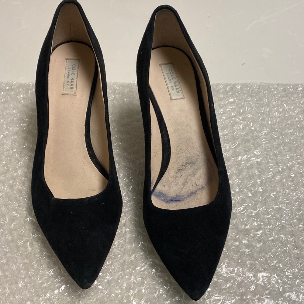 Cole Haan Black Suede Heels